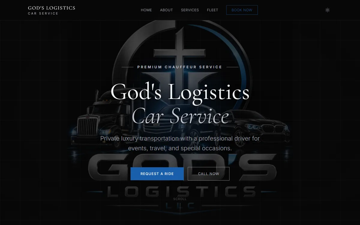 Screenshot of God's Logistics Car Service