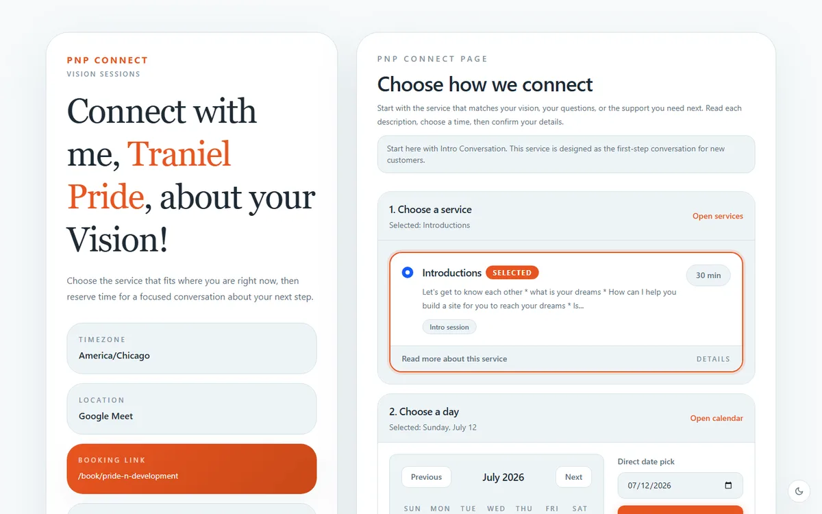 Screenshot of PNP Connect